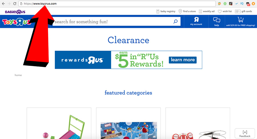 toys r us clearance website